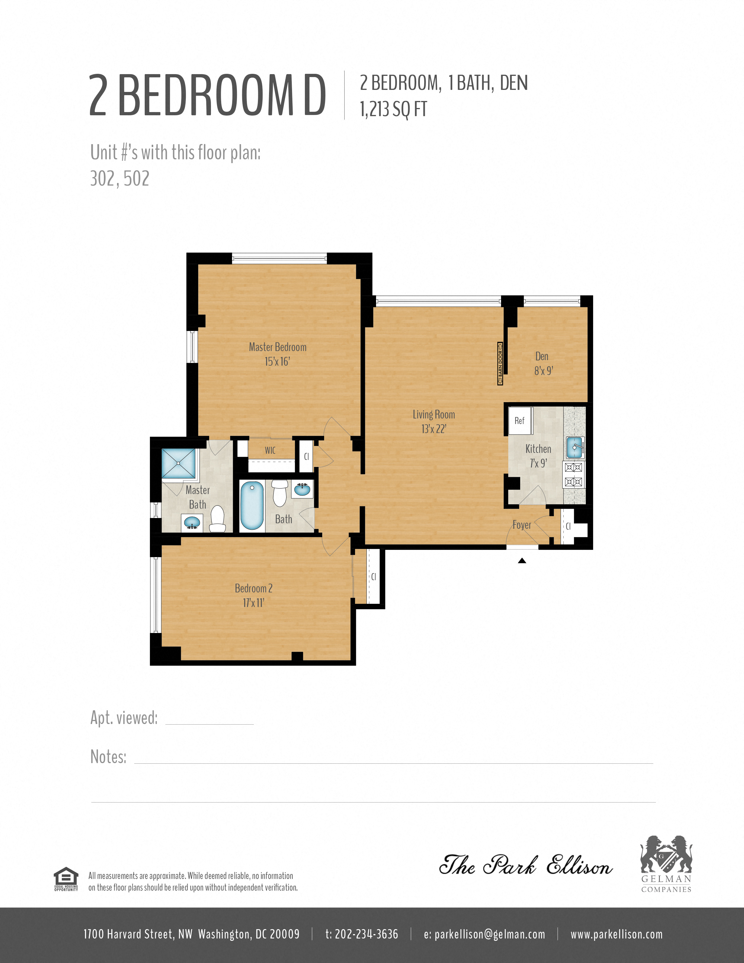 2 Bedroom + Den Image